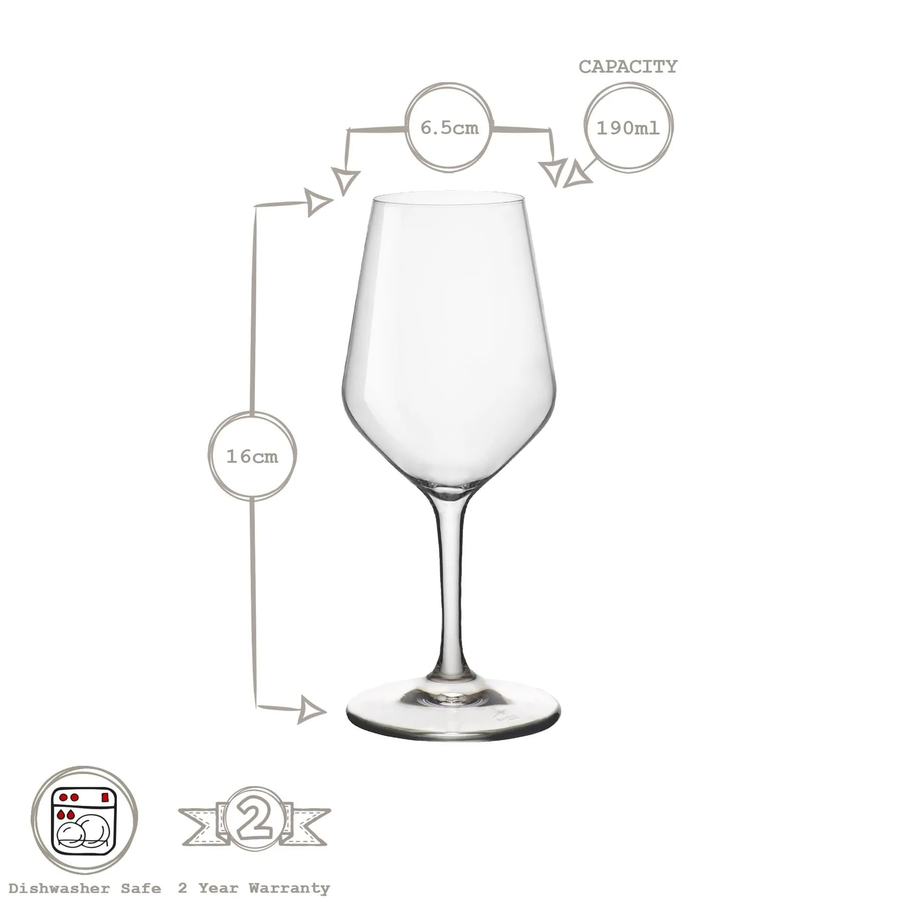 190ml Electra Liqueur Glasses - Pack of Six - By Bormioli Rocco