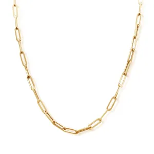 22" Paper Link Necklace - 18ct Yellow Gold