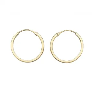 9ct Yellow Gold 12mm Sleeper Earrings ES149