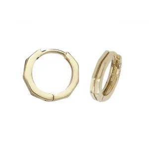 9CT Yellow Gold Hinged Earrings ES159