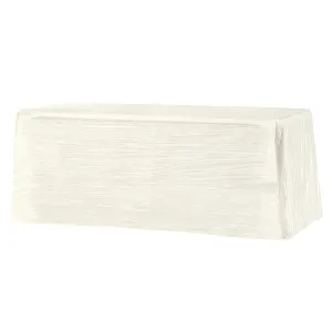 Accordion Crinkle Taffeta 90"x132" Rectangular Tablecloth - Ivory