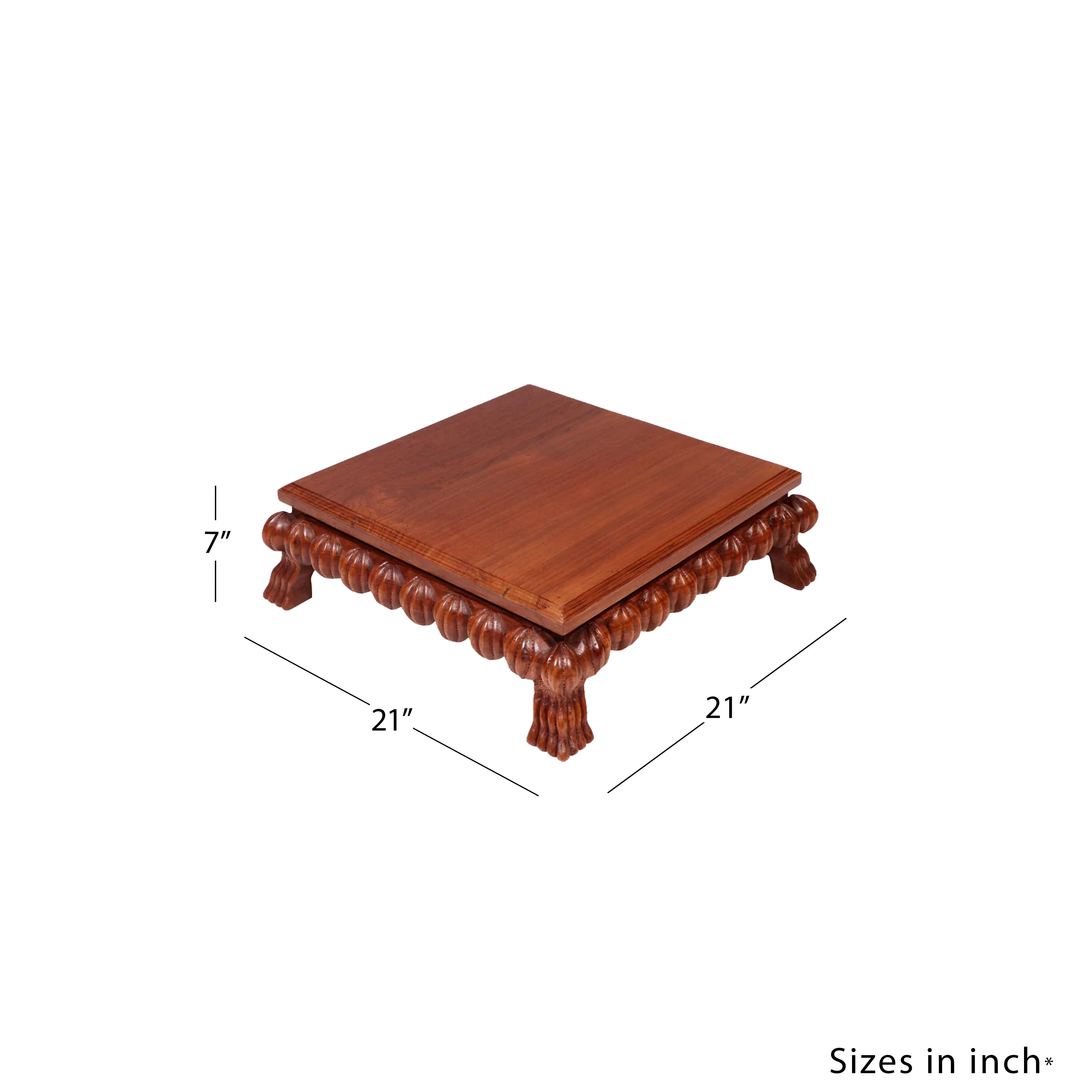 Adizya Traditional Signature Teak Wood Bajot