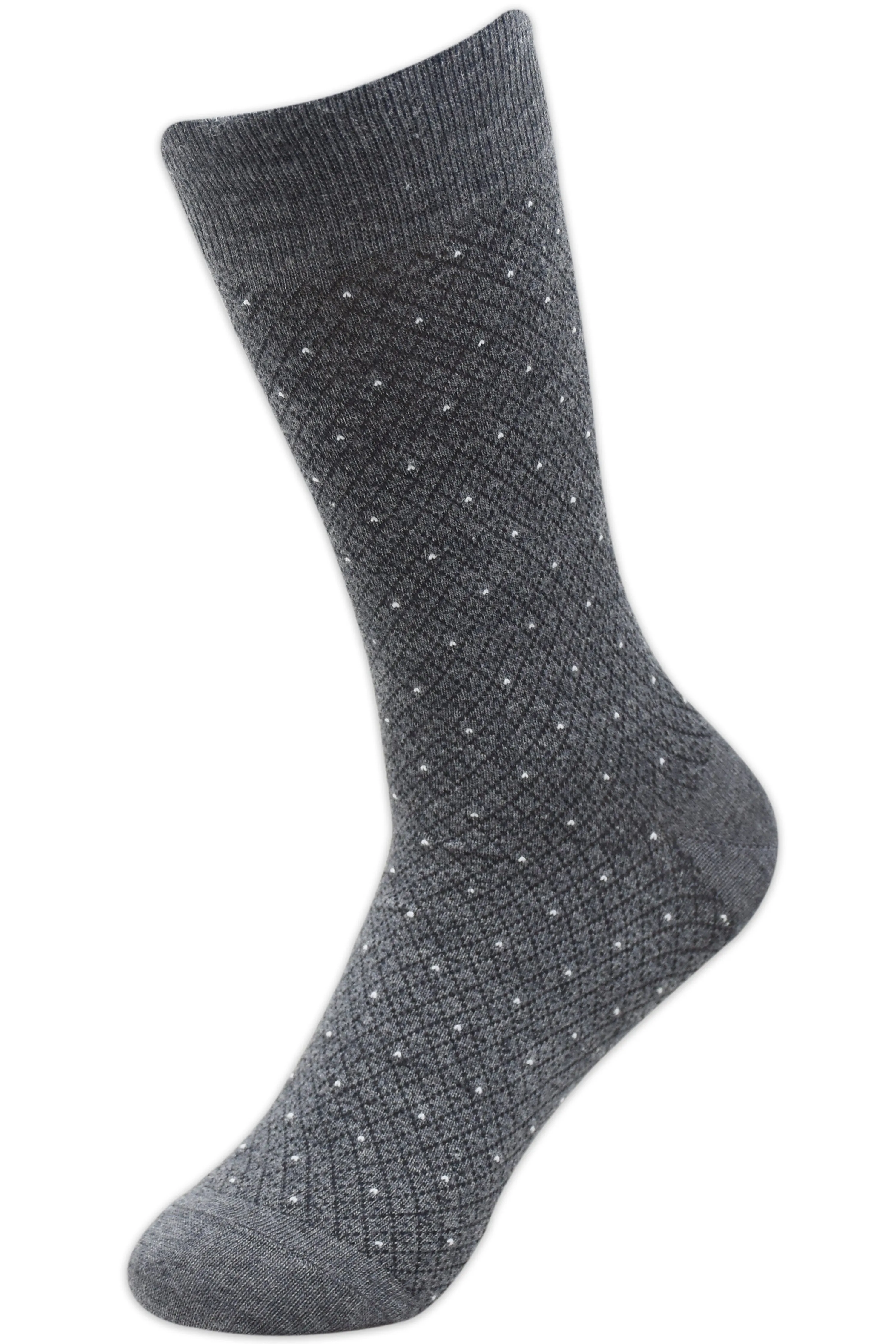 Balenzia Men's Small Polka Modal Crew length Socks (Pack of 4 Pairs/1U)