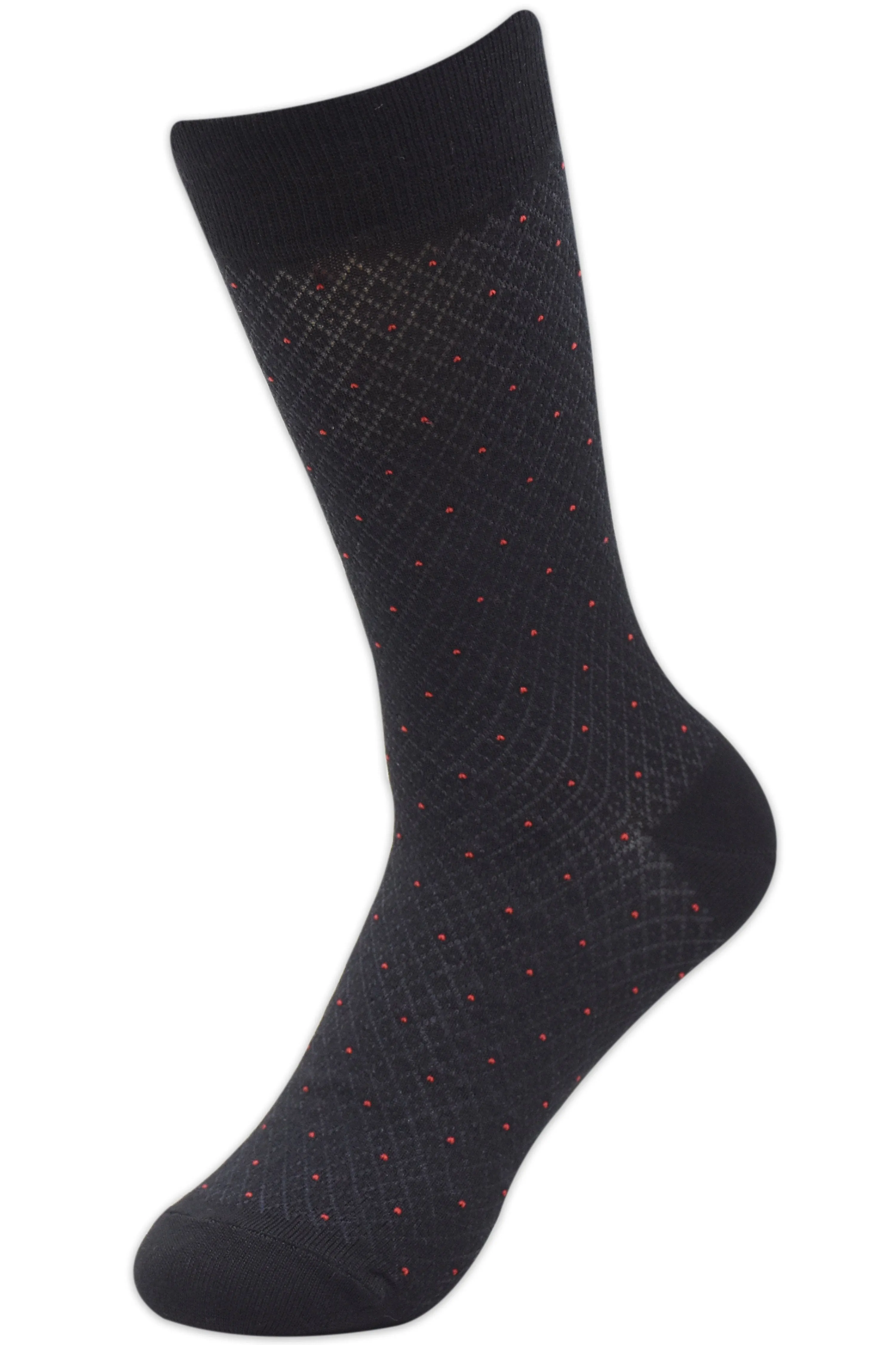 Balenzia Men's Small Polka Modal Crew length Socks (Pack of 4 Pairs/1U)