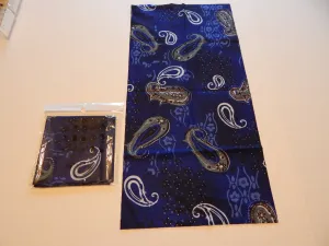 Big Blue Paisley Bandana 12 in 1