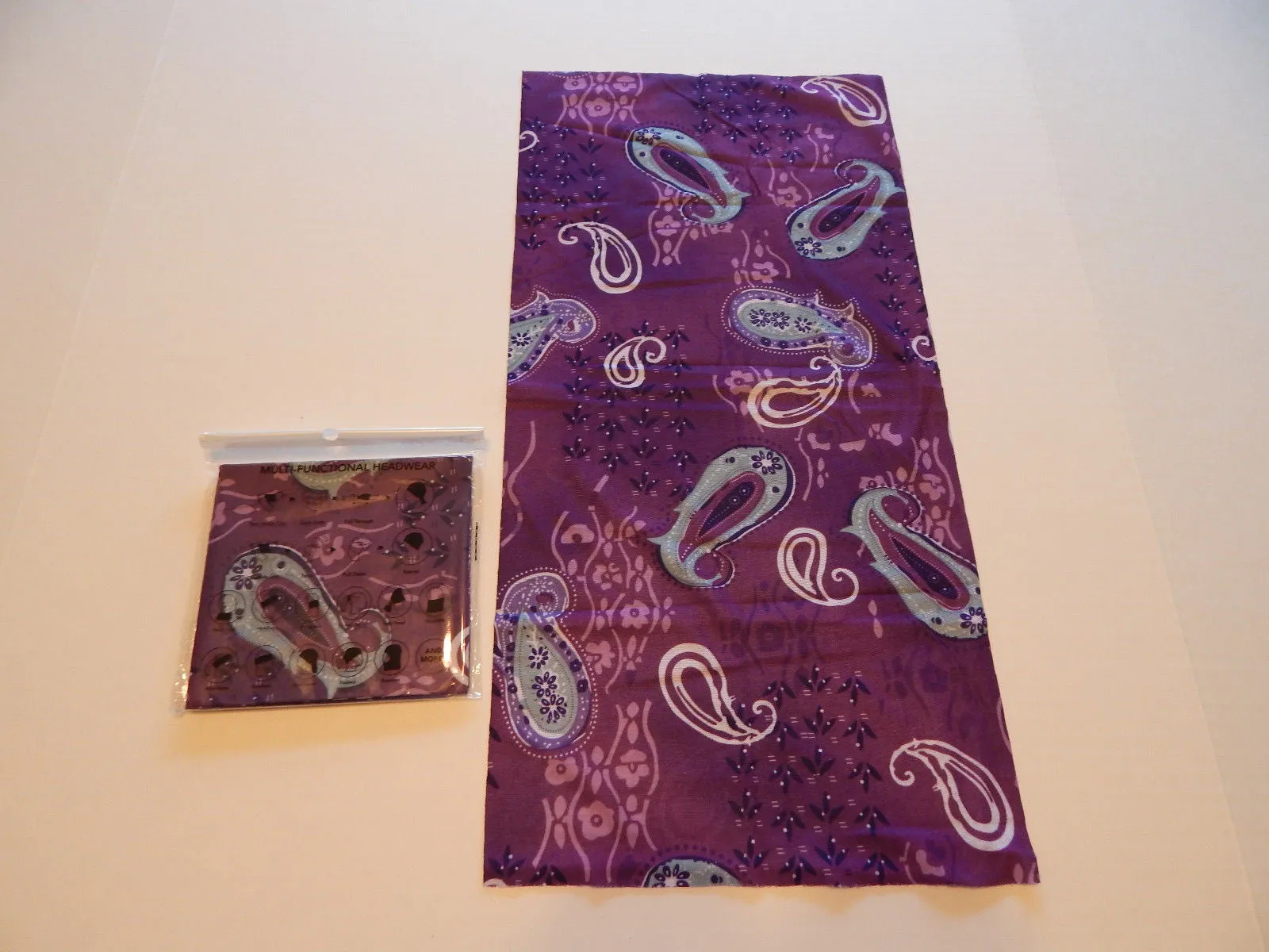 Big Purple Paisley Bandana 12-1