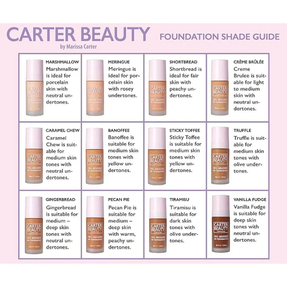 Carter Beauty Full Measure HD Foundation - Vanilla Fudge