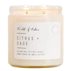 Double Wick Soy Candle - Citrus   Sage