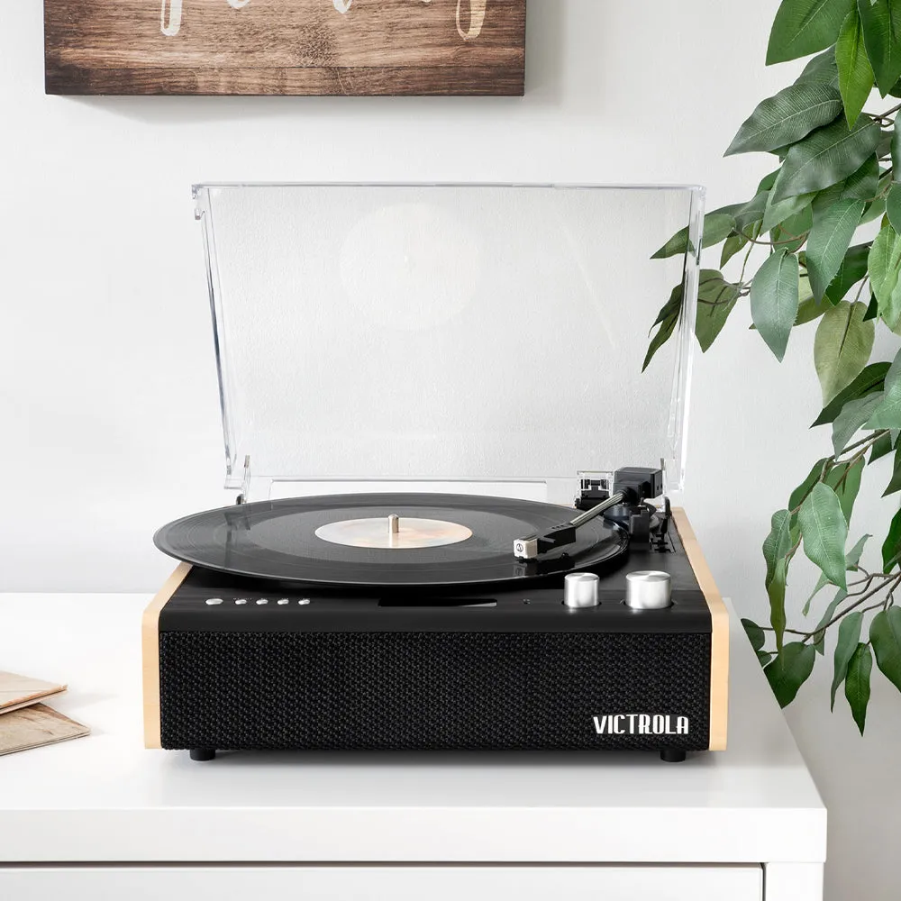 Dual Bluetooth Turntable & Vinyl Storage Stand - Victrola