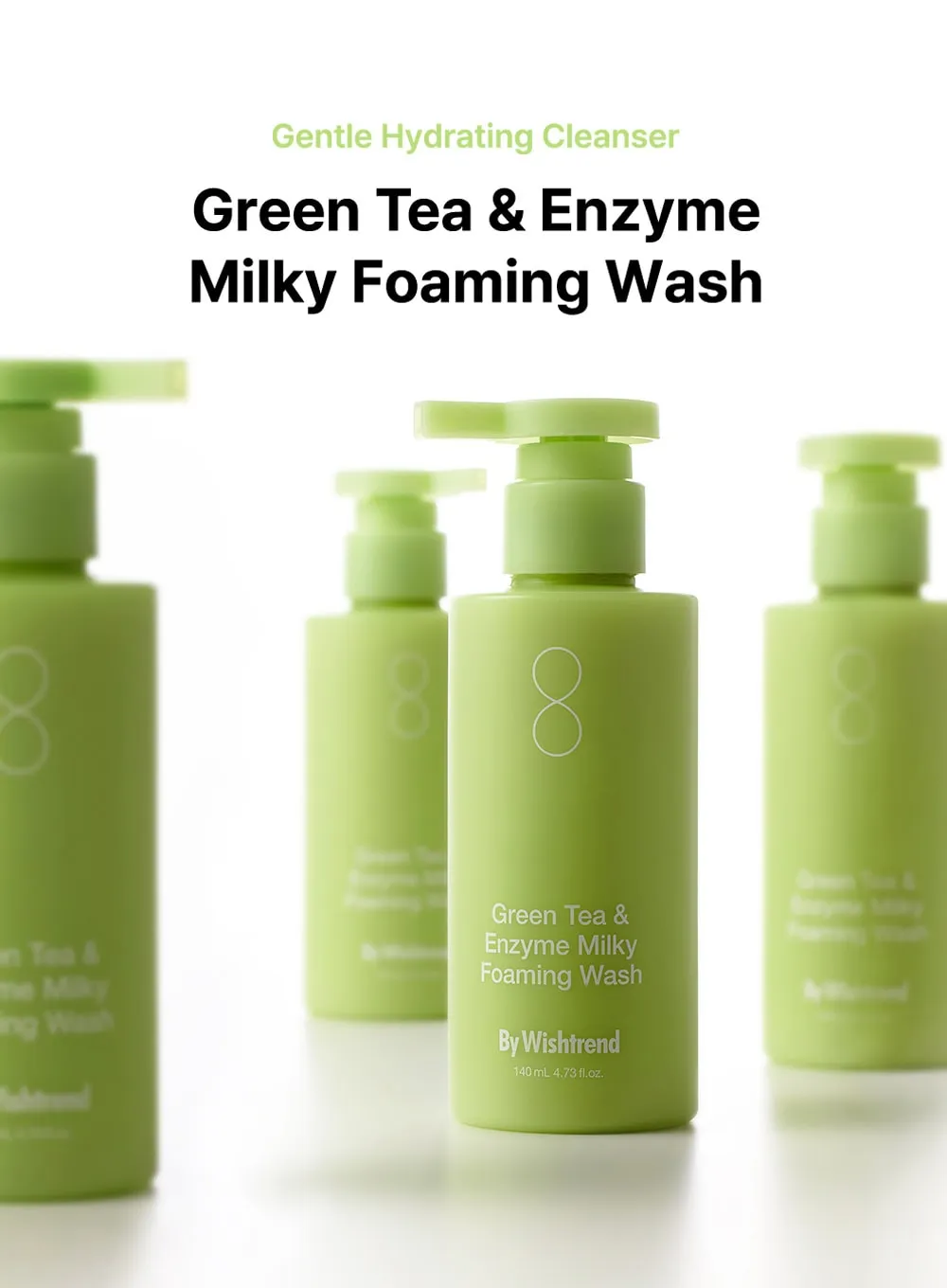 Green Tea & Enzyme Milky Foaming Wash (140ml)