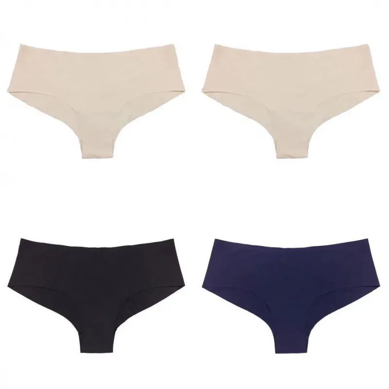 Half Buttock Underwear Female Three Pack Ice Silk Without Trace A Piece Of