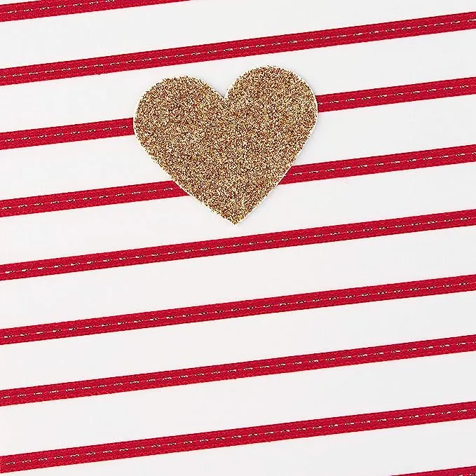 Hallmark Signature Women's Birthday Greeting Card (Heart and Stripes)