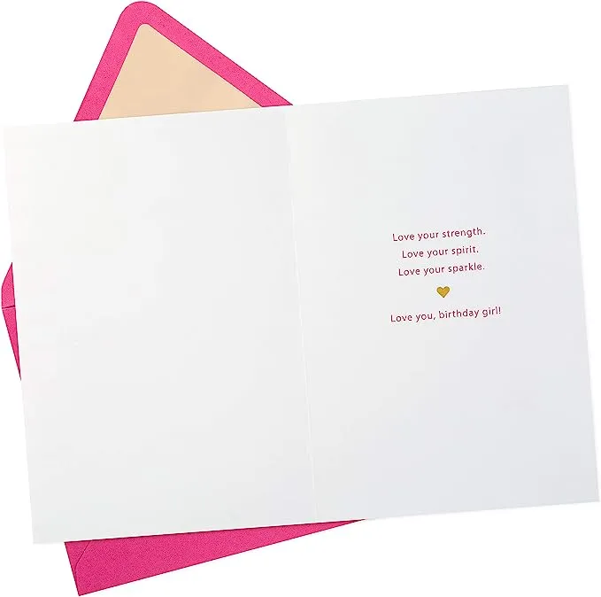 Hallmark Signature Women's Birthday Greeting Card (Heart and Stripes)