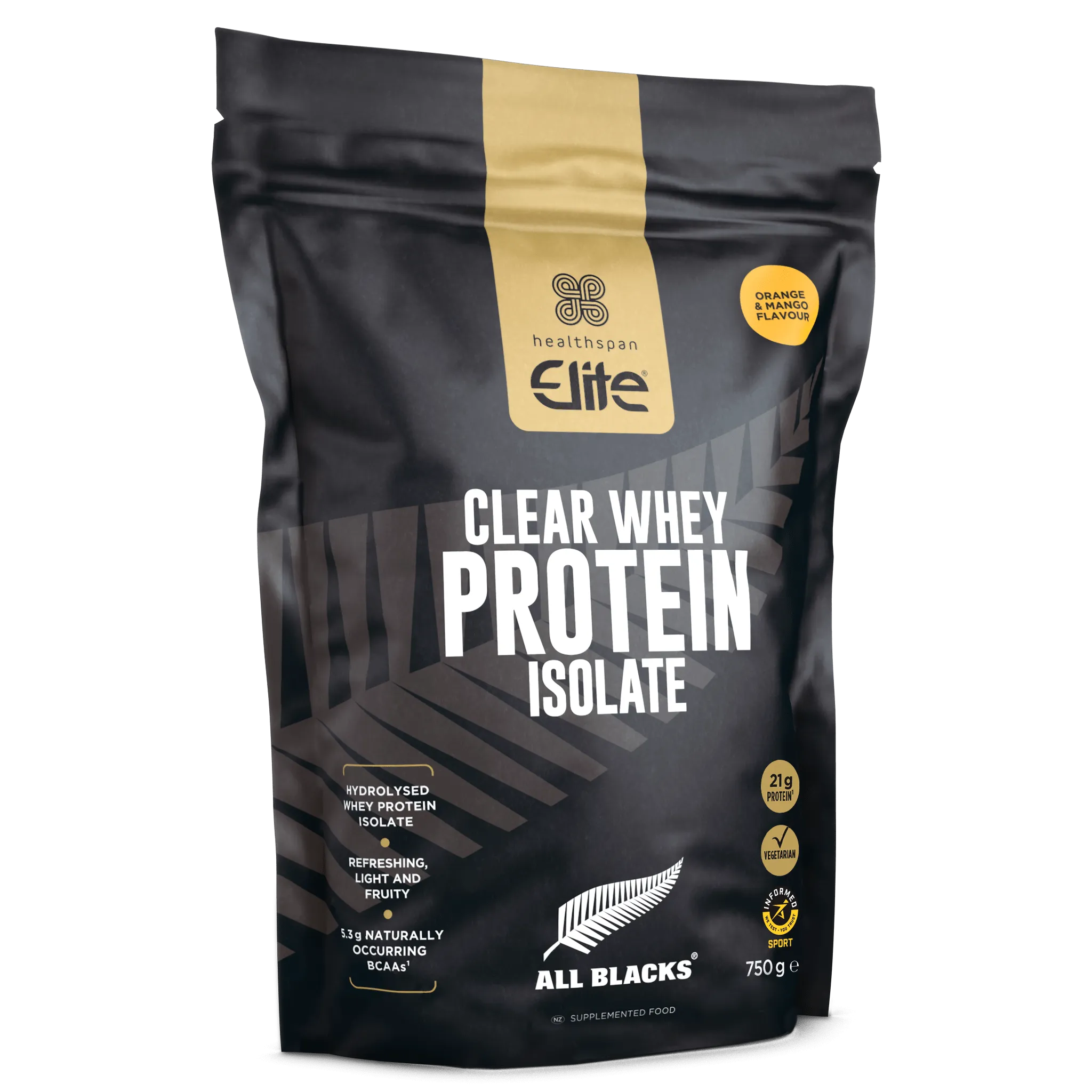 Healthspan Elite All Blacks Clear Whey Isolate Protein Powder