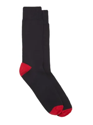 Heel and Toe Socks - Navy/Redcurrant