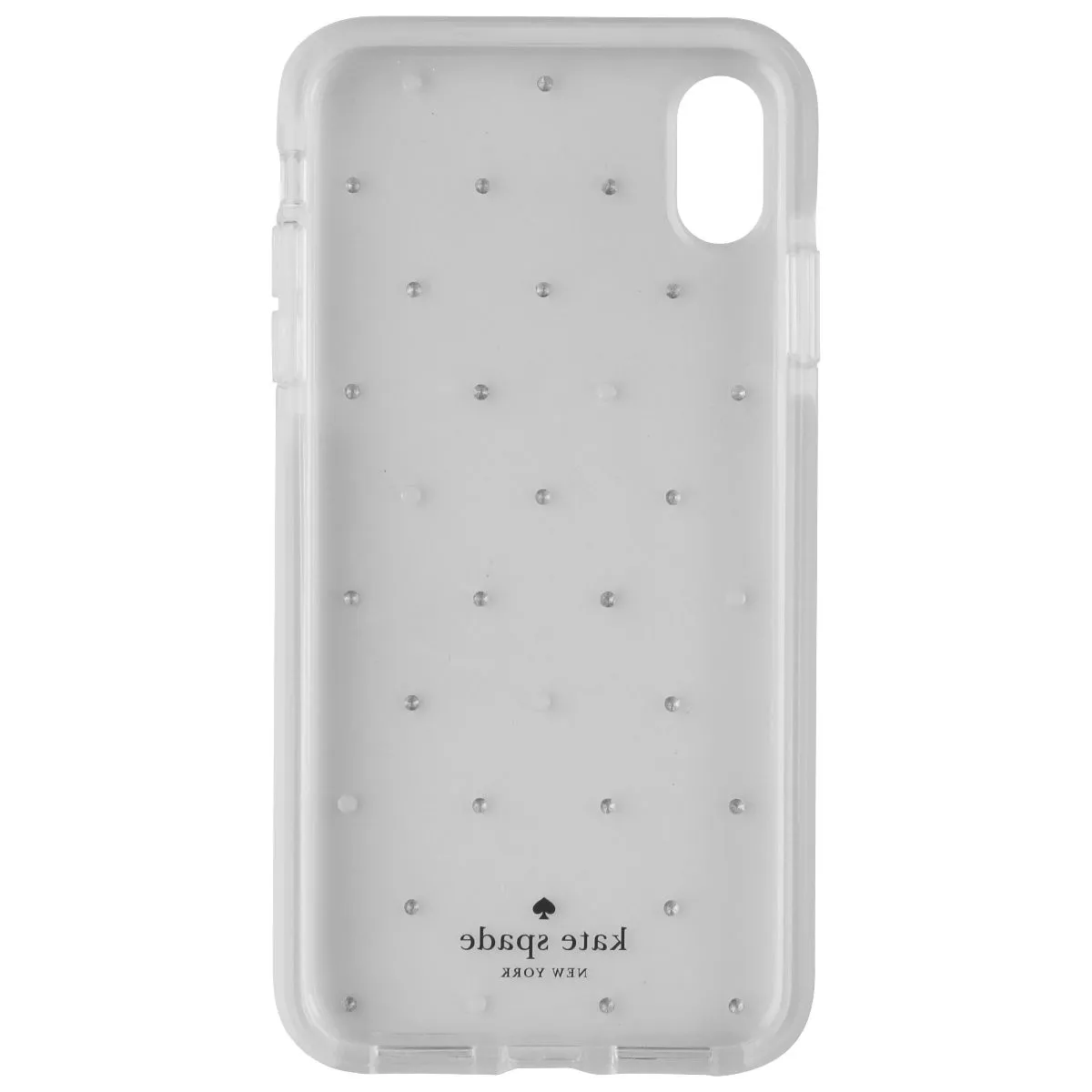 Kate Spade Defensive Hardshell Case for Apple iPhone XS Max - Clear/Pin Dot Gems