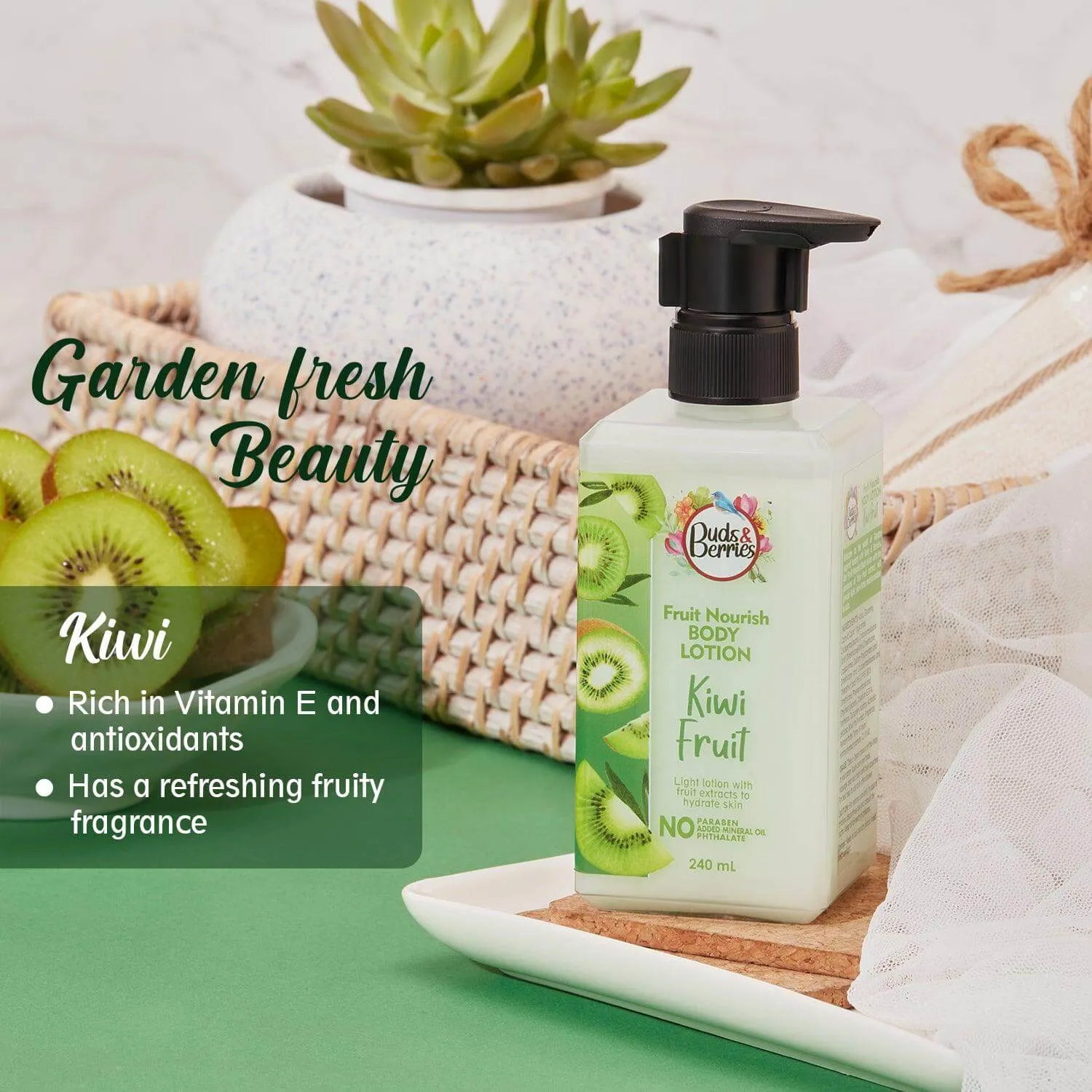 Kiwi Fruit Nourish Body Gel Lotion for Normal Skin - 240 ml