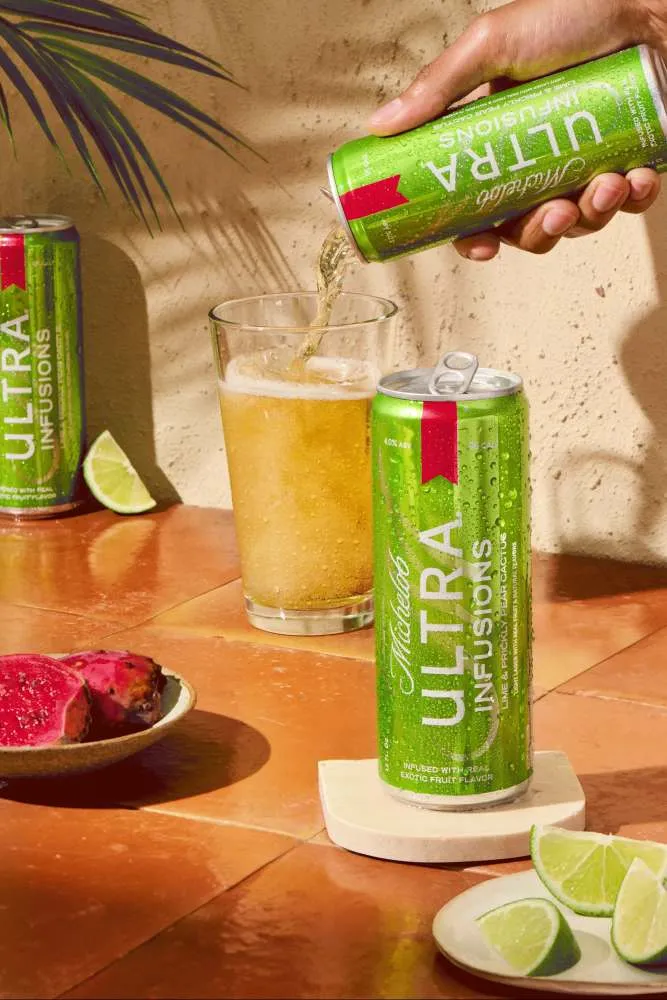 Michelob Ultra Infusions Lime & Prickly Pear Cactus Beer 12 Pack, 12 fl oz Cans, 4% ABV, Domestic