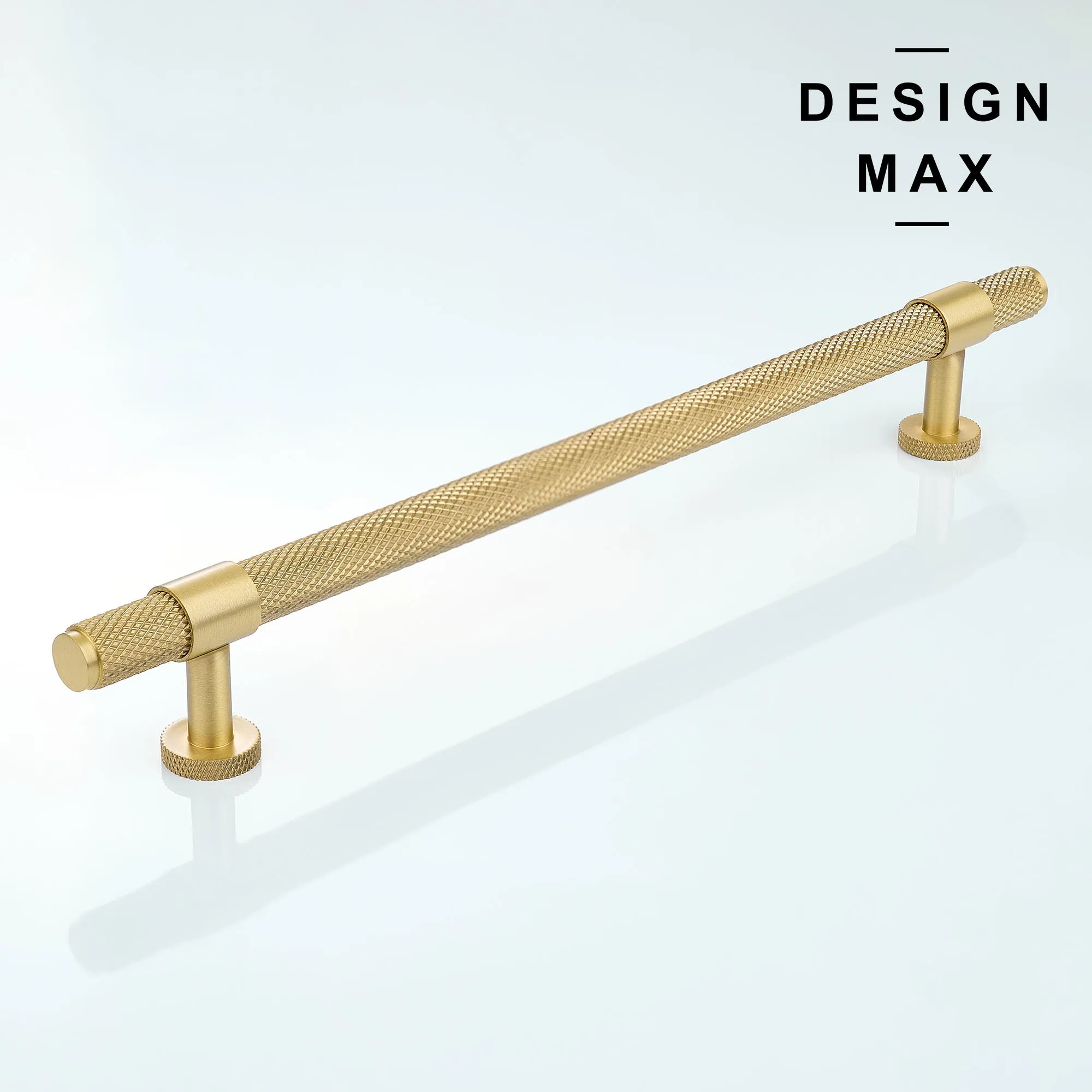 Signature Knurled Satin Silver Solid Brass Cabinet Pull