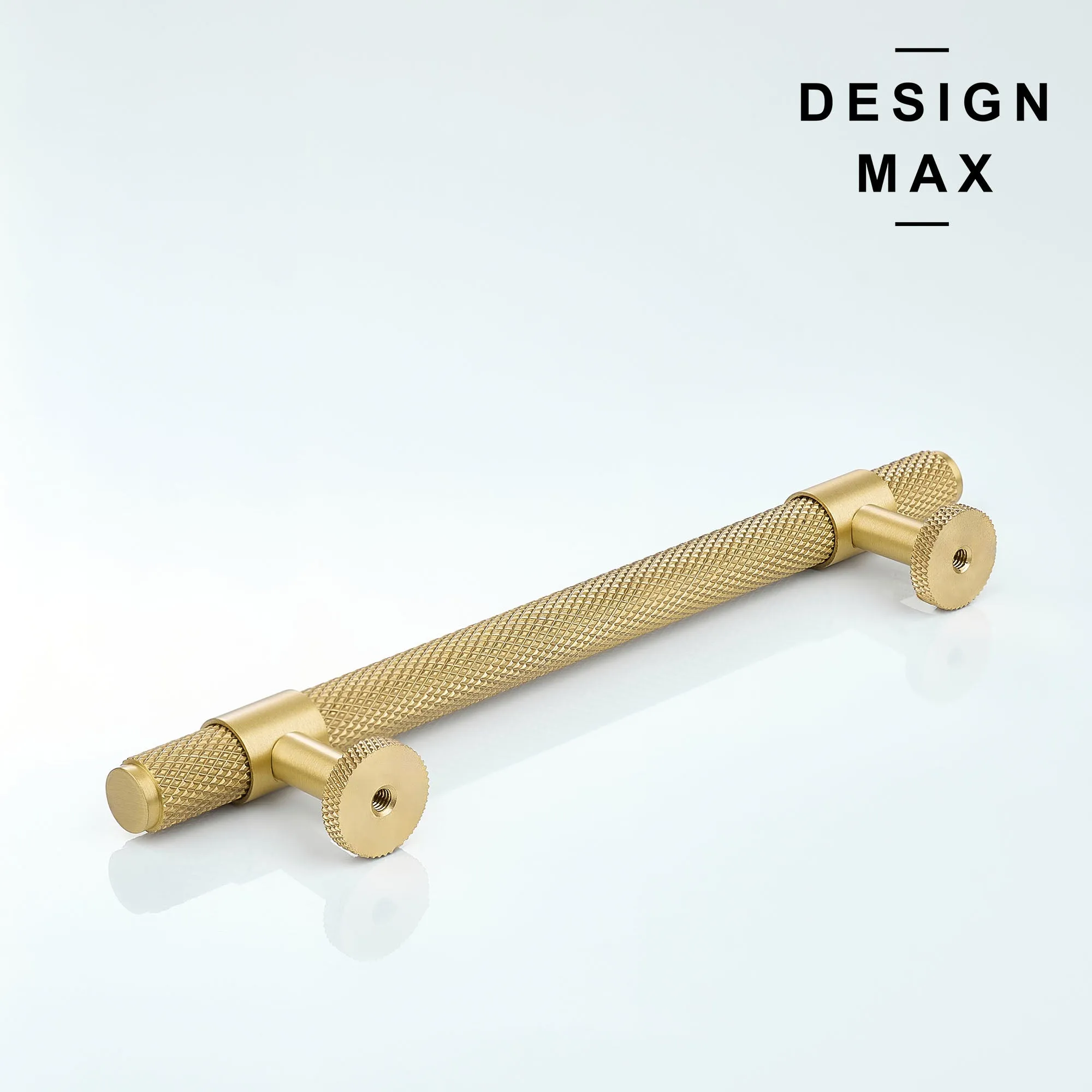 Signature Knurled Satin Silver Solid Brass Cabinet Pull