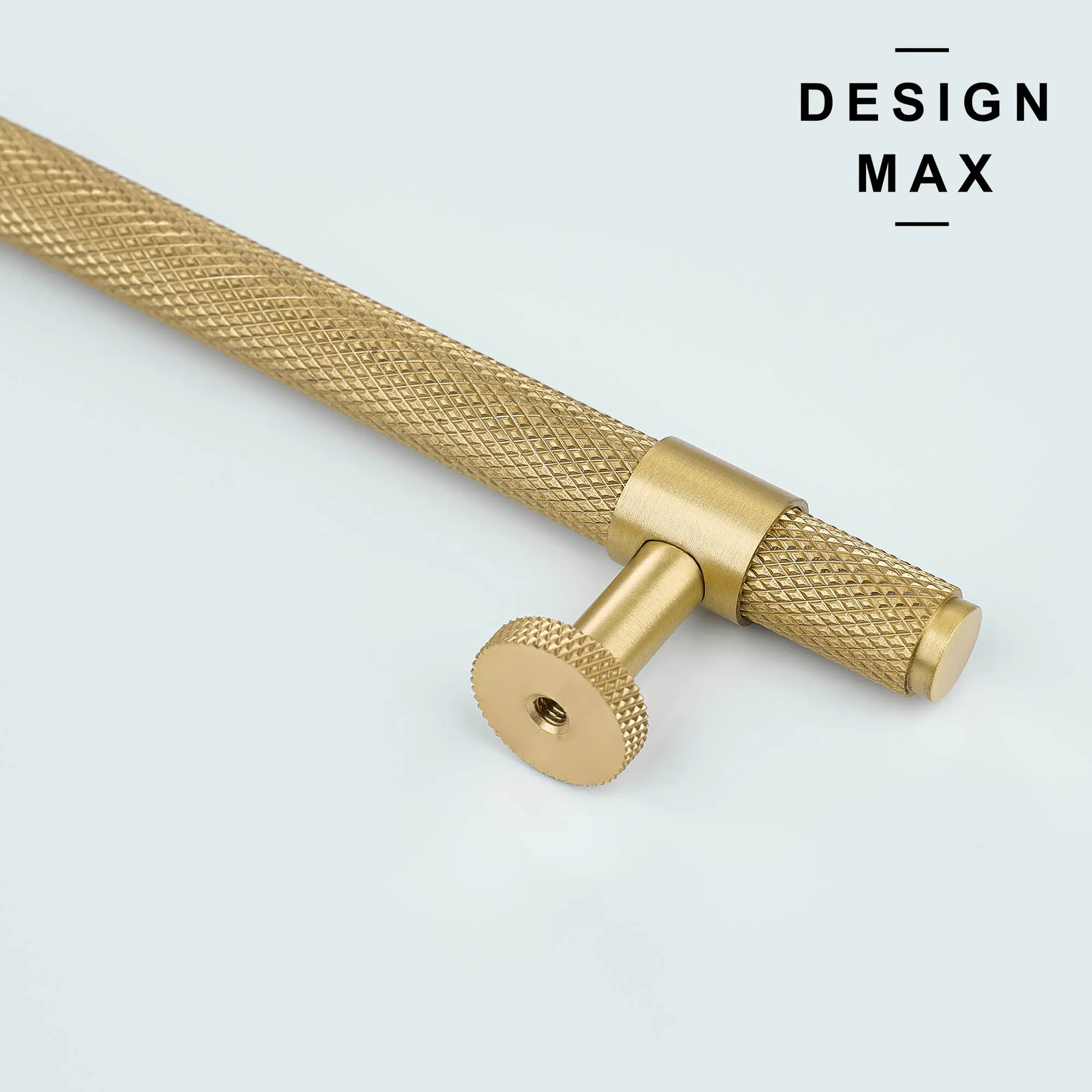 Signature Knurled Satin Silver Solid Brass Cabinet Pull