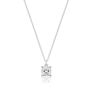 Silver & Co Single Stone Cushion Cut Pendant With Claw Set - SPG0083