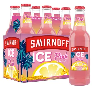 Smirnoff Ice Pink Lemonade Sparkling Drink, 11.2oz Bottles, 6pk