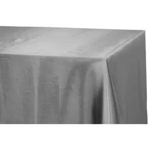 Taffeta Tablecloth 90"x132" Rectangular - Gray/Silver