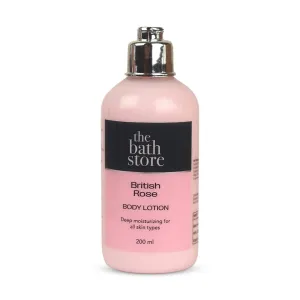 The Bath Store British Rose Body Lotion - Nourishing | Moisture-Locking | Anti-Aging | Women and Men - 200ml