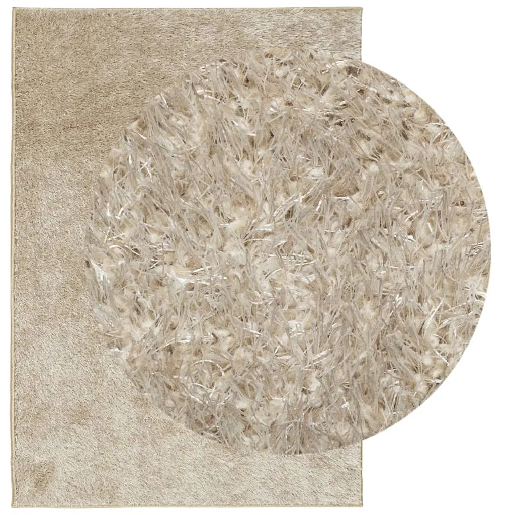 vidaXL ISTAN High Pile Shiny Look Beige Rug - 160x230 cm | Super Soft, Fluffy & Durable