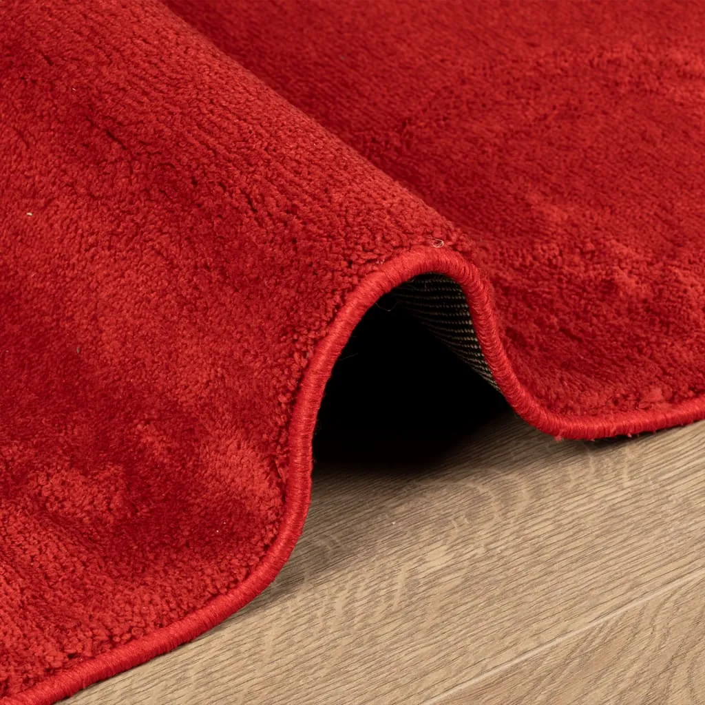 vidaXL OVIEDO Short Pile Red Rug 240x240 cm - Luxurious, Soft, and Durable Home Decor