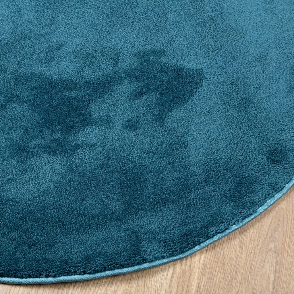 vidaXL OVIEDO Soft Turquoise Area Rug - 240 cm Diameter, Cozy & Durable for Living Room, Bedroom, Office