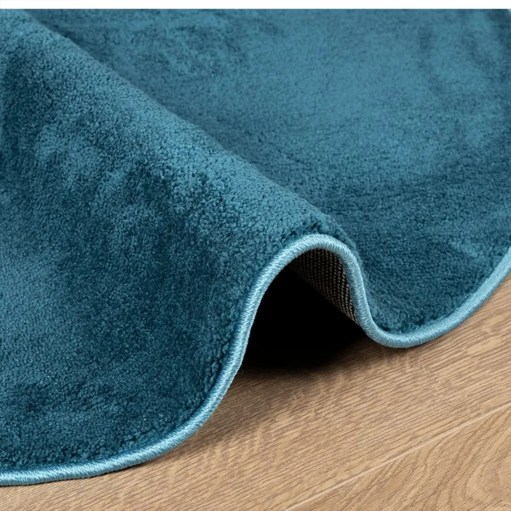 vidaXL OVIEDO Soft Turquoise Area Rug - 240 cm Diameter, Cozy & Durable for Living Room, Bedroom, Office