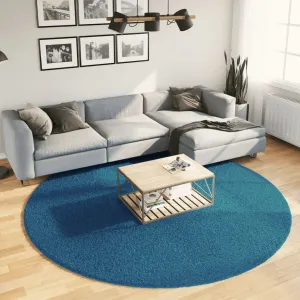 vidaXL OVIEDO Soft Turquoise Area Rug - 240 cm Diameter, Cozy & Durable for Living Room, Bedroom, Office