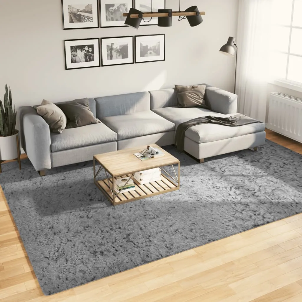 vidaXL Shaggy Rug PAMPLONA - High Pile Modern Grey Rug, 240x340 cm, Cosy & Durable