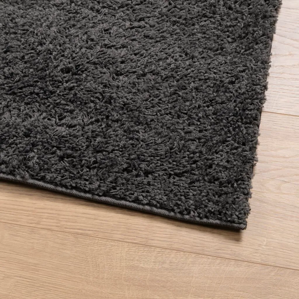 vidaXL Shaggy Rug PAMPLONA - Luxurious High Pile Anthracite Area Rug (240x240 cm) | Soft, Durable, and Easy to Clean