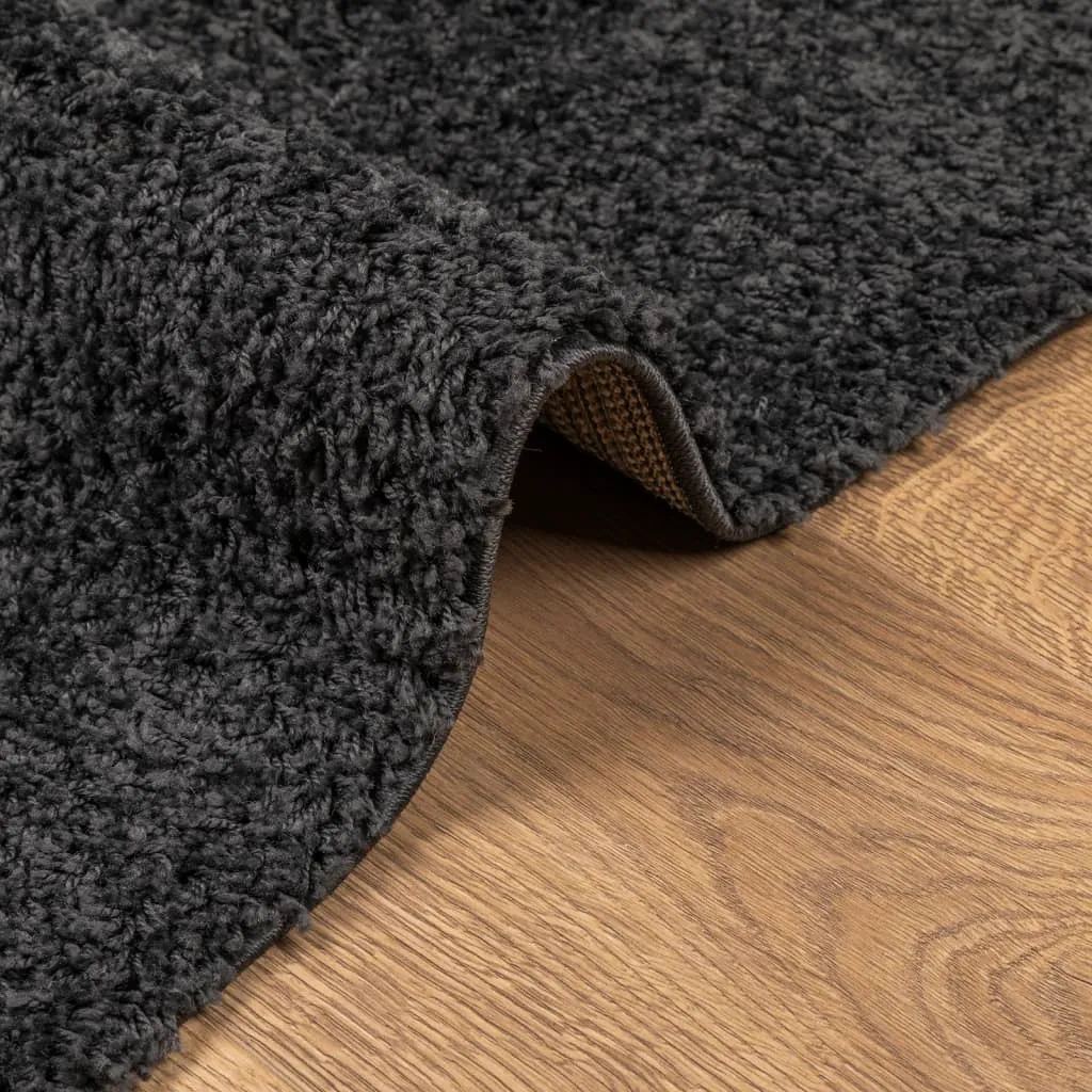 vidaXL Shaggy Rug PAMPLONA - Luxurious High Pile Anthracite Area Rug (240x240 cm) | Soft, Durable, and Easy to Clean