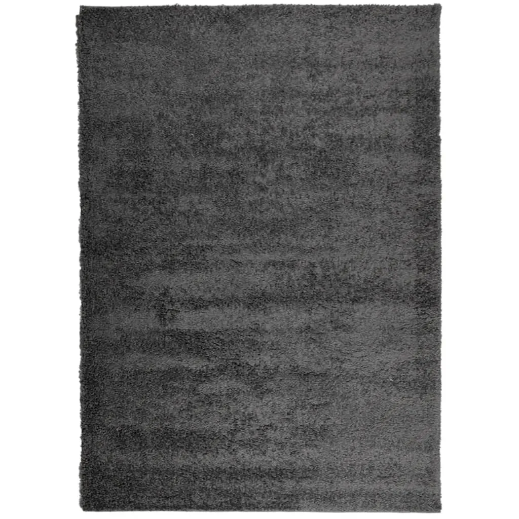 vidaXL Shaggy Rug PAMPLONA - Luxuriously Soft High Pile, Modern Anthracite 200x280 cm, Durable & Easy to Clean