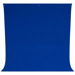 Wrinkle-Resistant Backdrop - Royal Blue / Chroma-Key Blue (9' x 10')